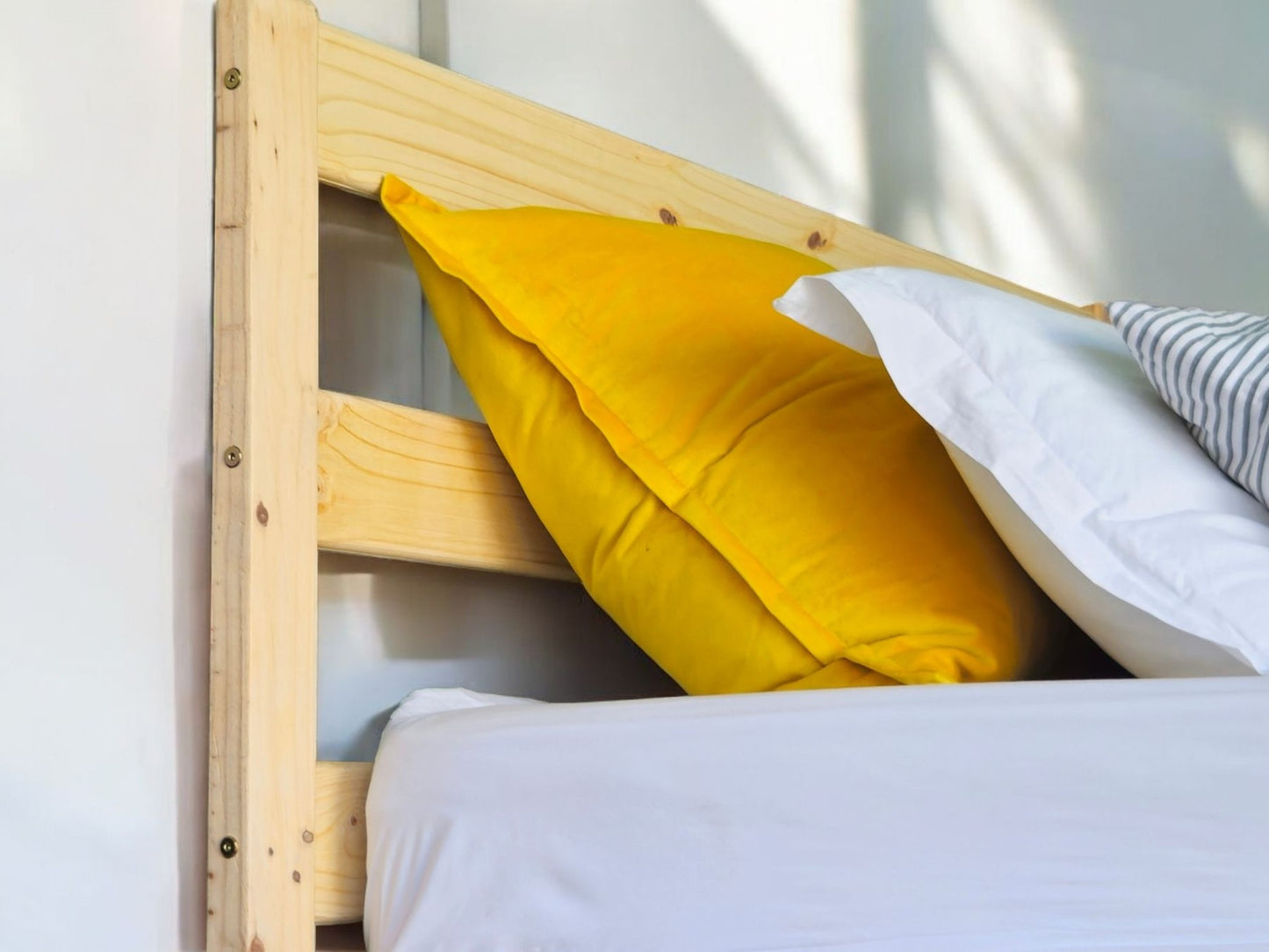 Knysna Pine Bed Base with Headboard