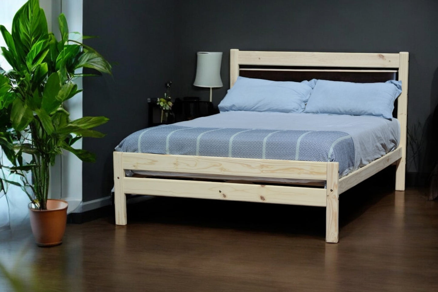 Knysna Pine Bed Base with Headboard