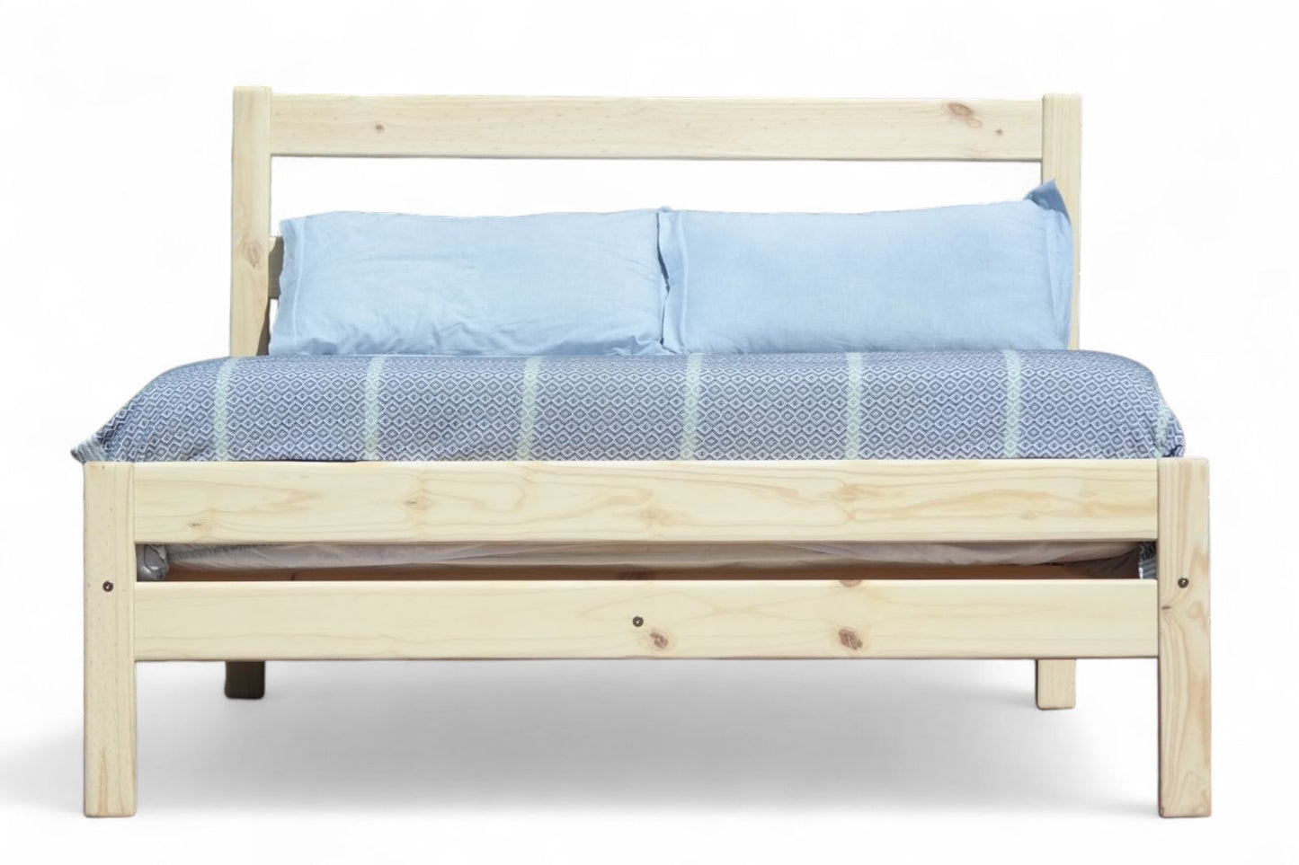 Knysna Pine Bed Base with Headboard