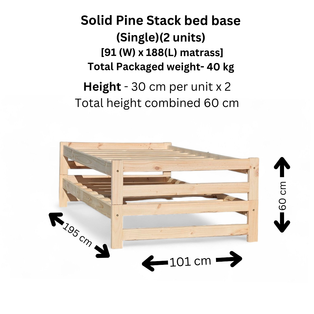 🛏️ Knysna Pine Stack Beds (Set of 2)