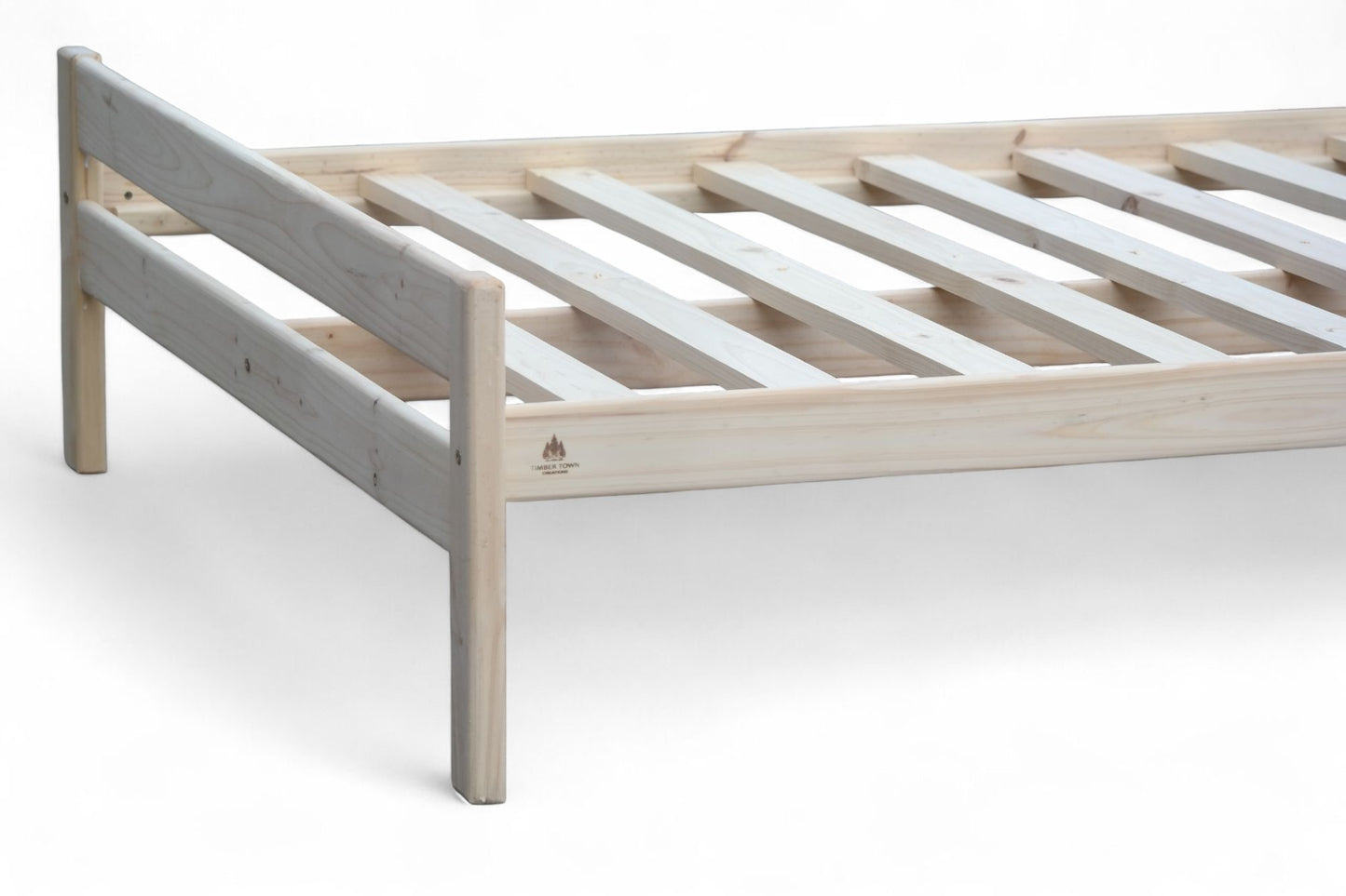 Knysna Pine Bed Base with Headboard