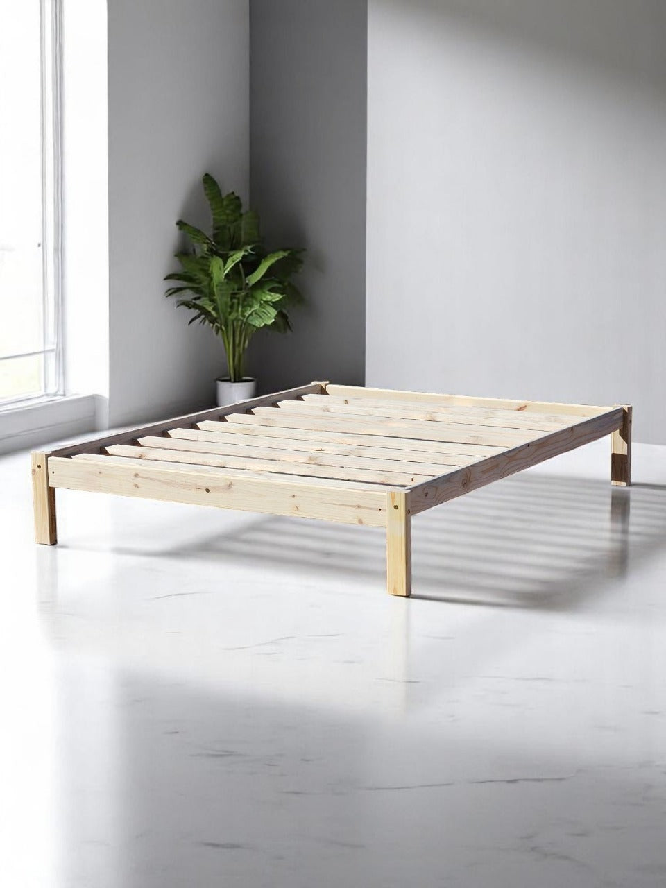 🛏️ Skala Solid Pine Bed Base