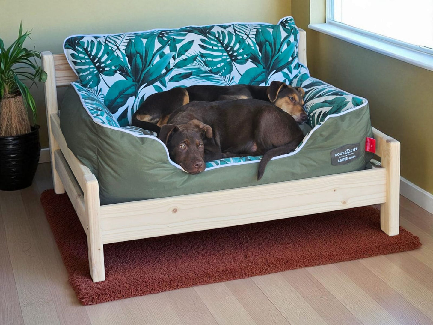 Timber Town Solid Pine Doggy Day Bed 🐾