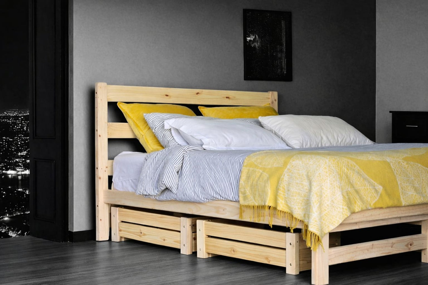 Solid Pine Trundle Storage Unit 📦