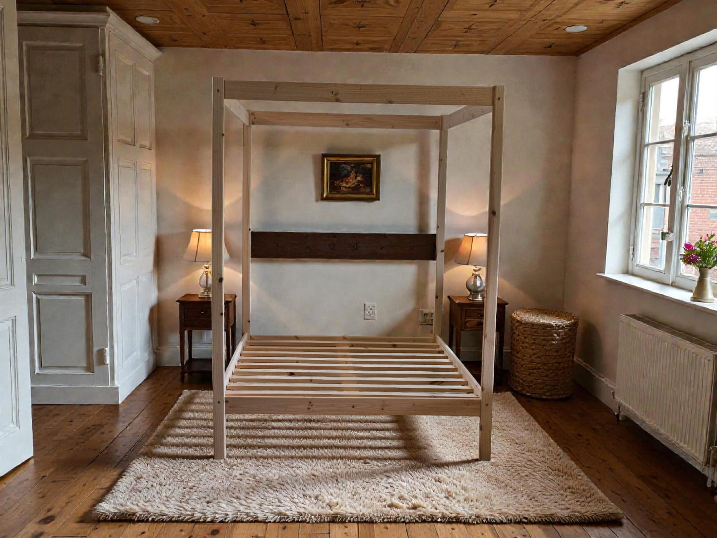 Talo 4 Poster Solid Pine Bed 🪵🛌