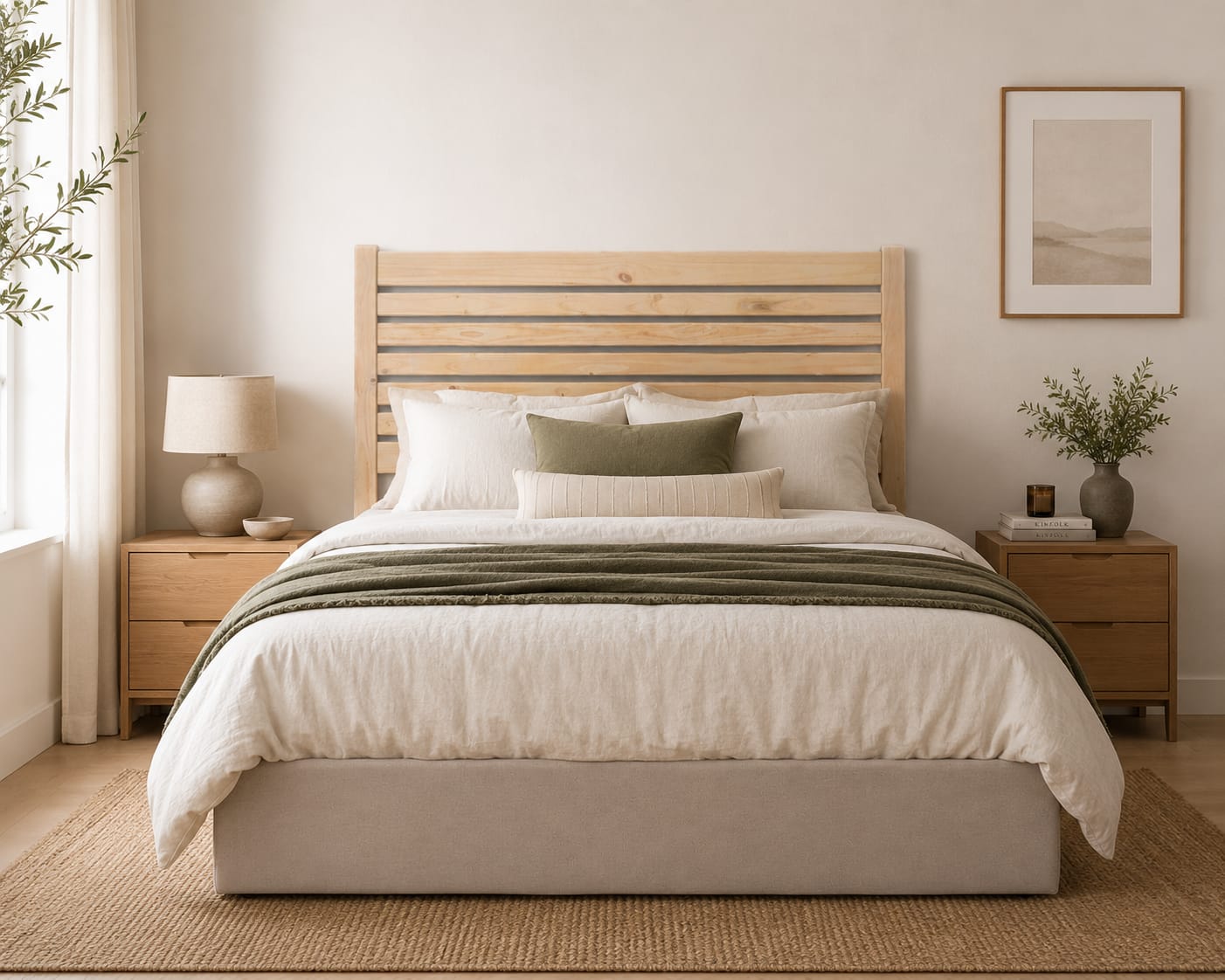 Elva Solid Pine Headboard 🌿🪵