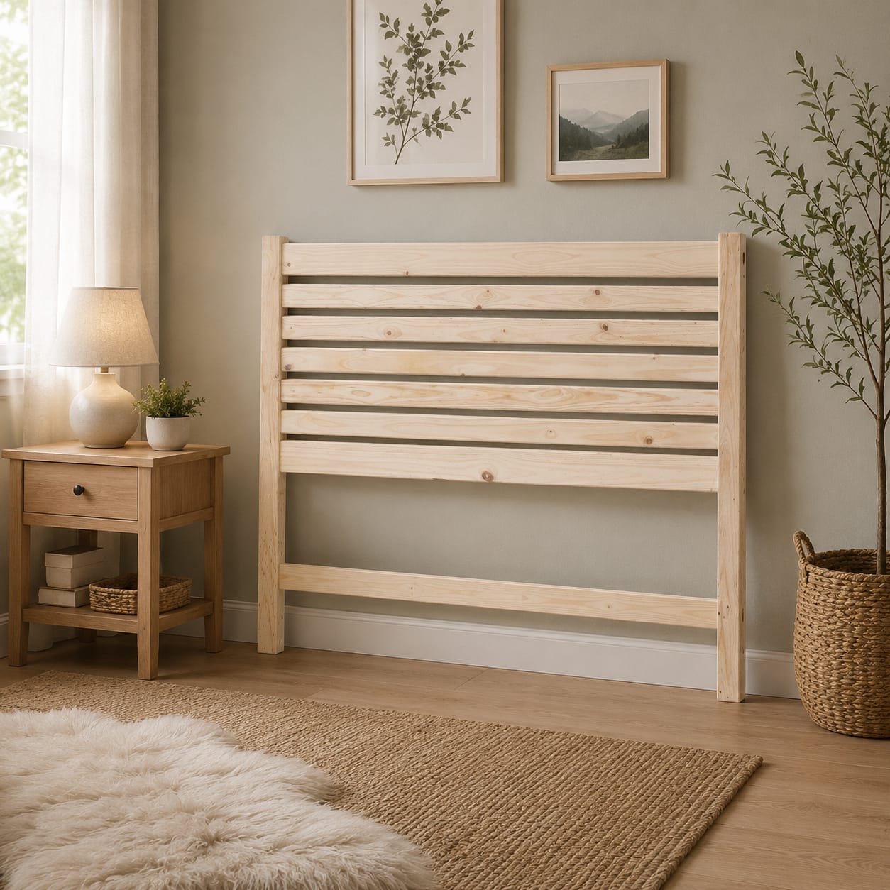 Elva Solid Pine Headboard 🌿🪵