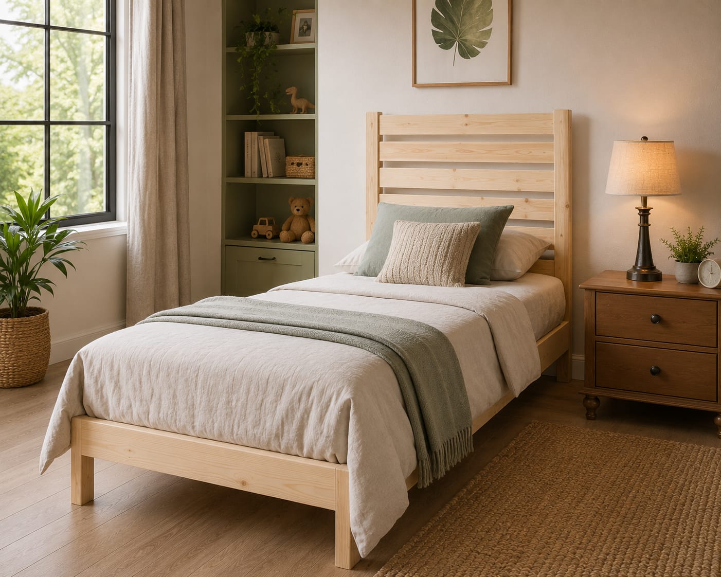 Elva Solid Pine Headboard 🌿🪵