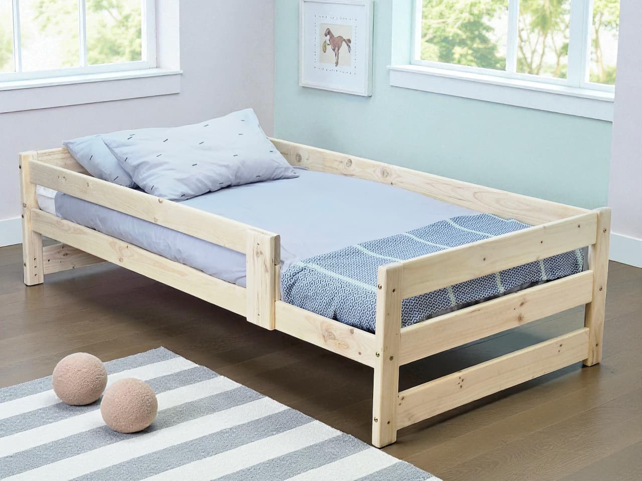 3 in 1 Solid Pine Toddler Bed 👶🛏️