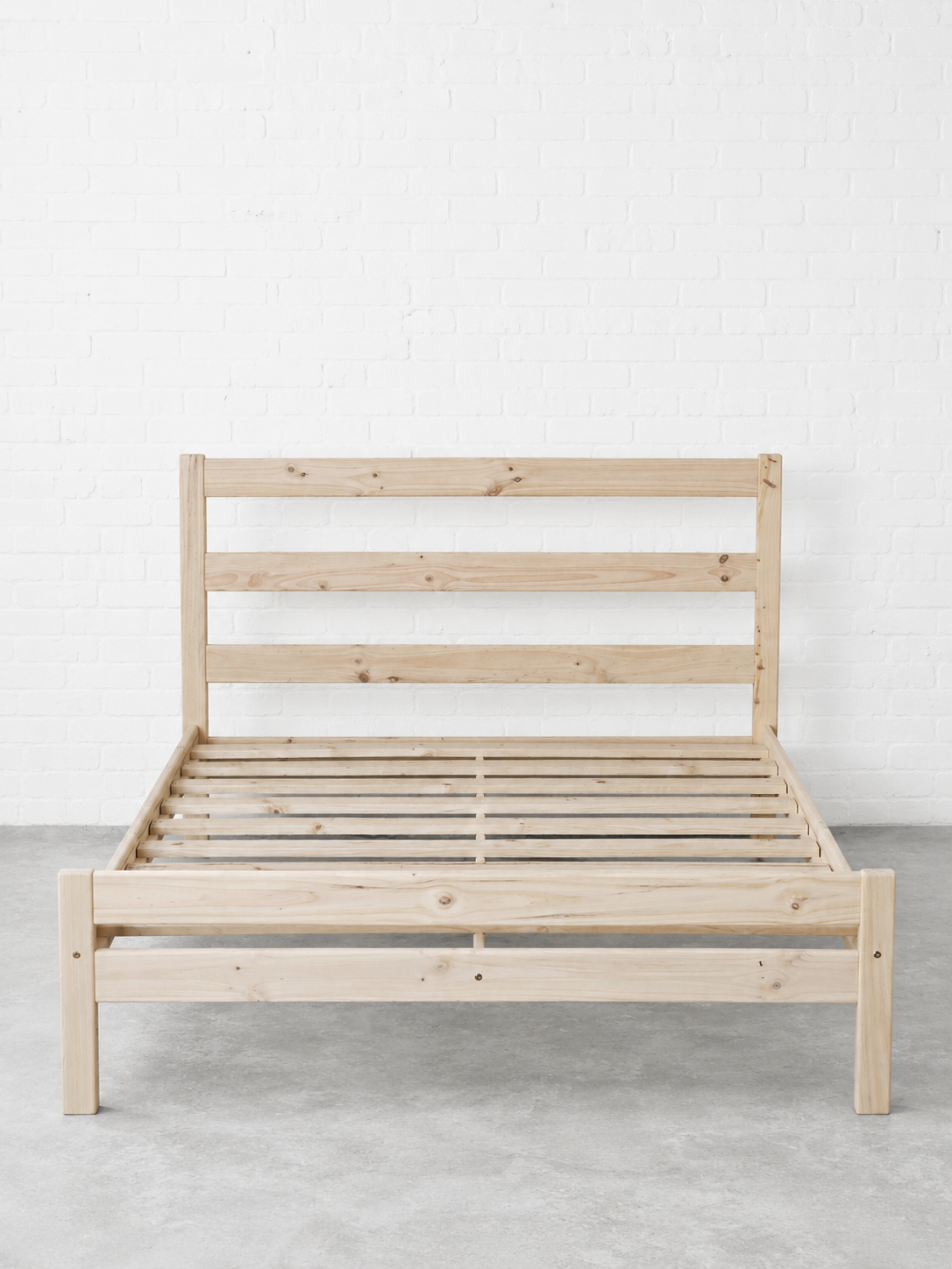 Knysna Pine Bed Base with Headboard