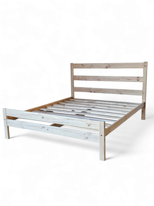 Knysna Pine Bed Base with Headboard