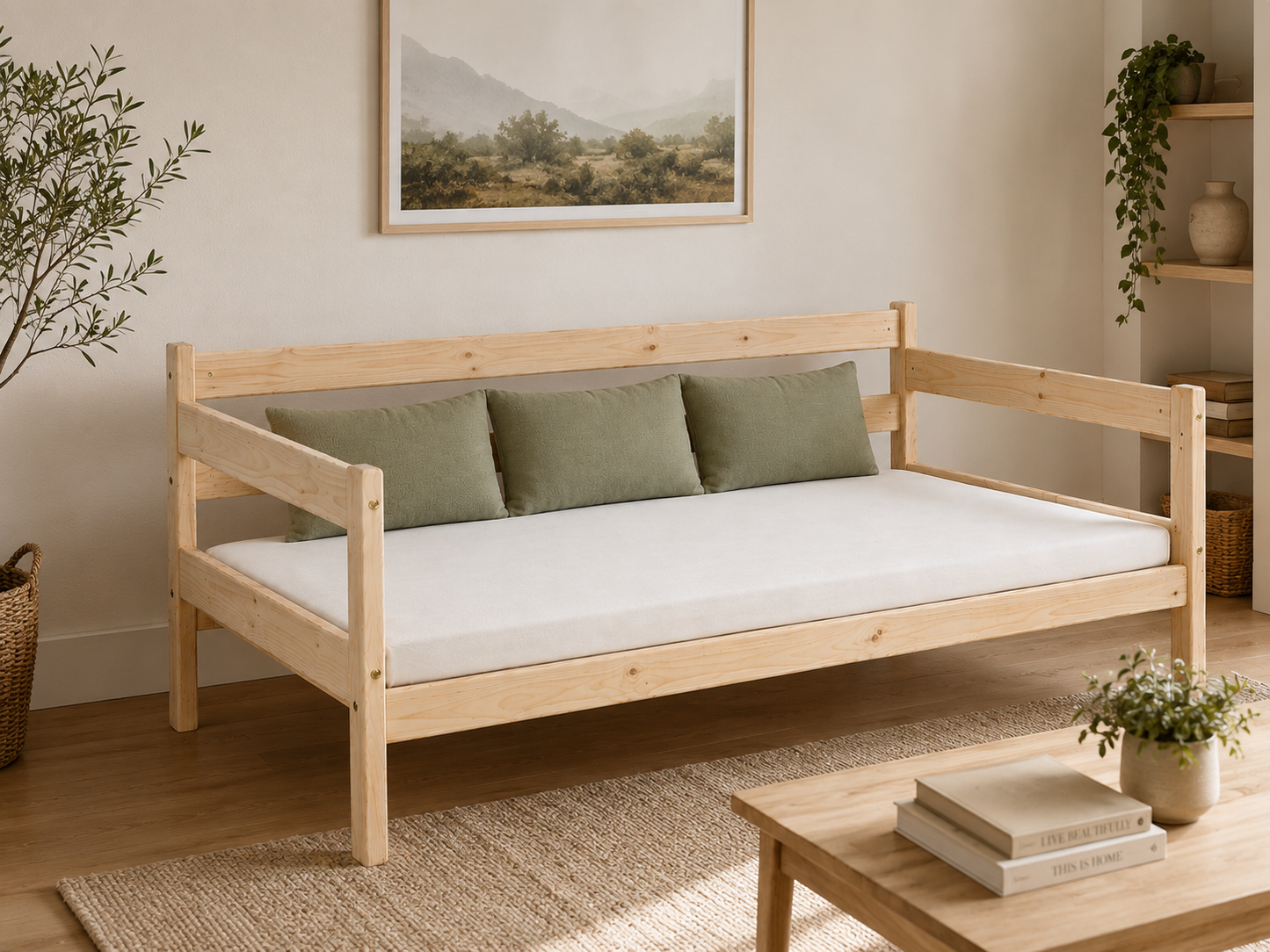 🛋️ Solid Pine Day Bed