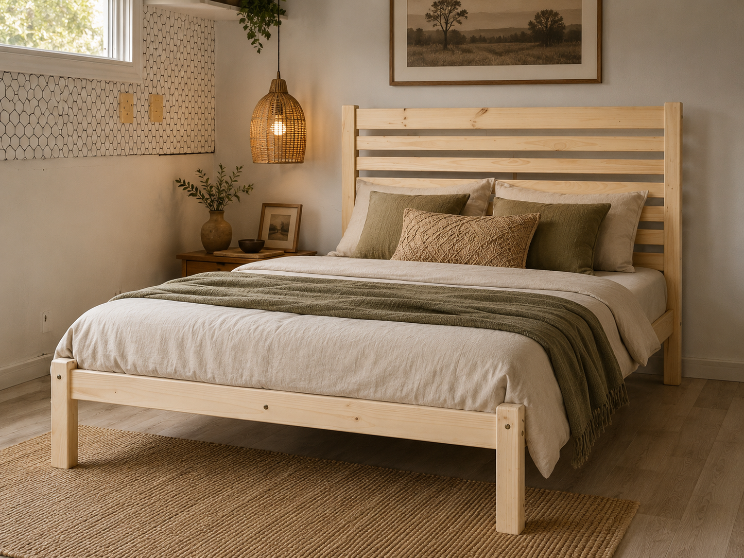 Niva Bed Base & Headboard