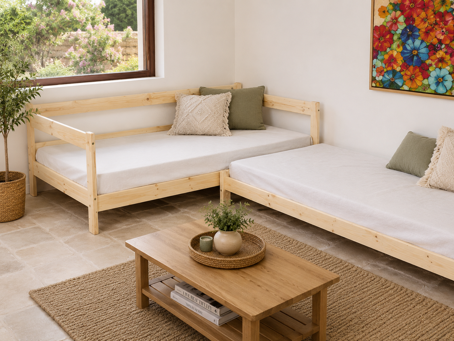 Solid Pine Stackable Day Bed (set of 2)