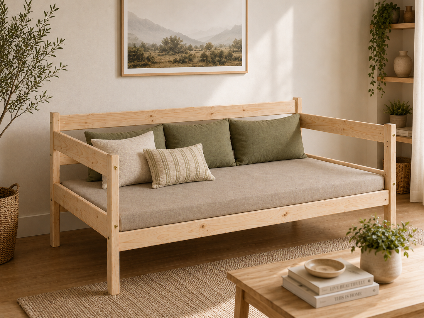 🛋️ Solid Pine Day Bed