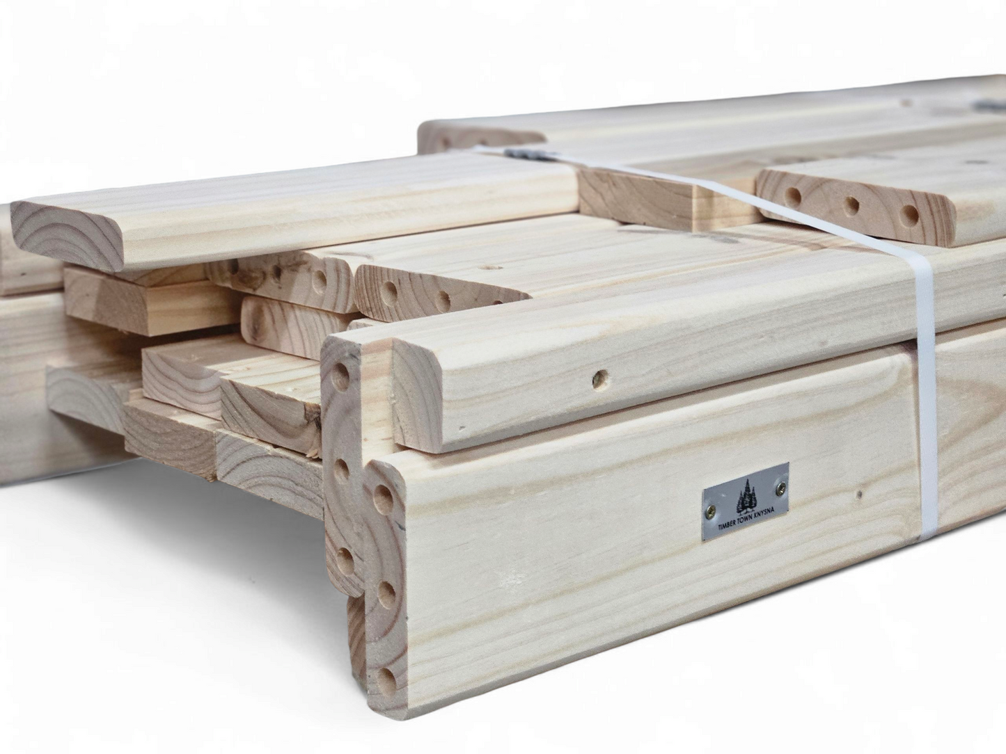 Knysna Pine Bed Base with Headboard