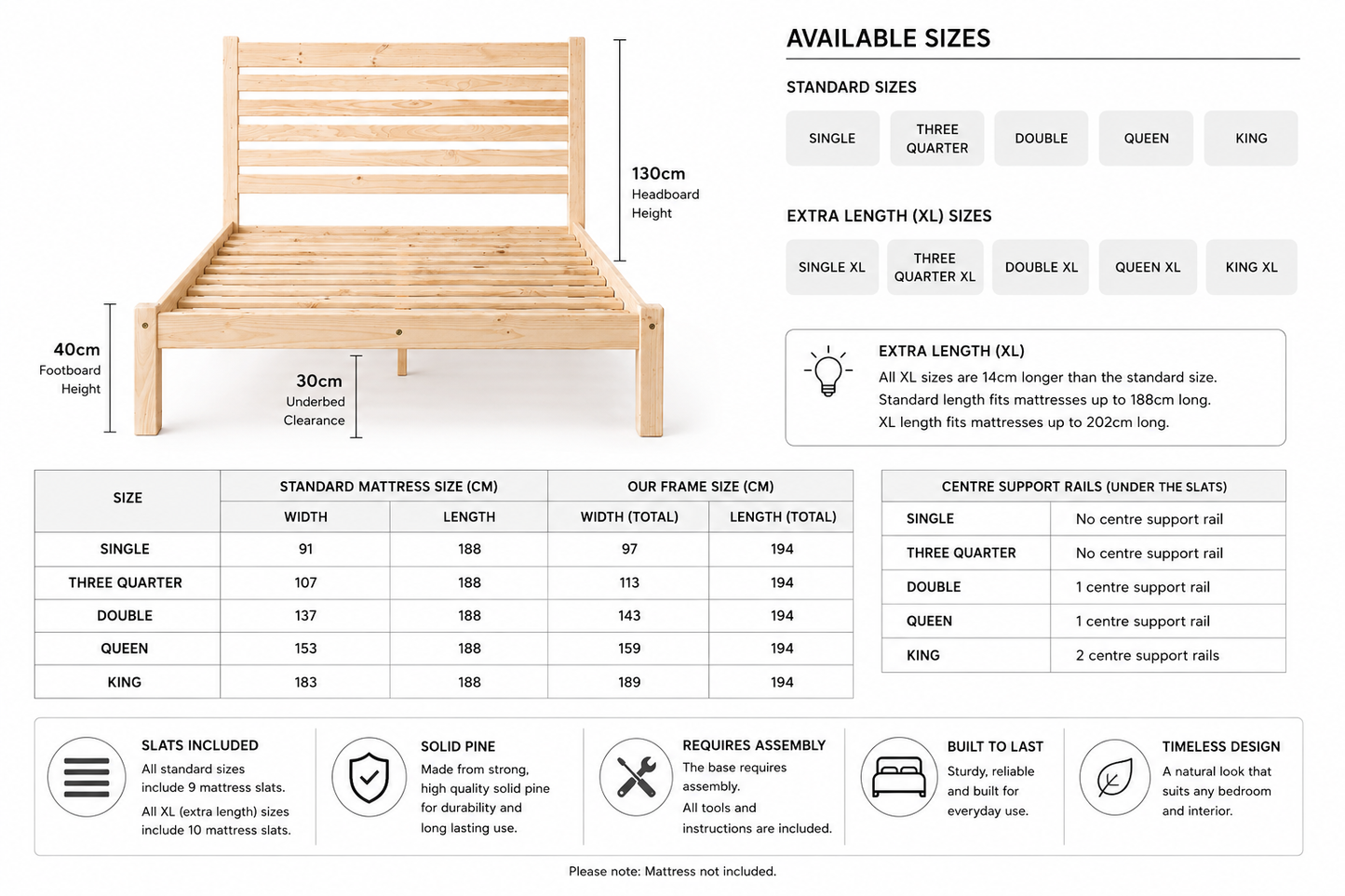 Niva Bed Base & Headboard